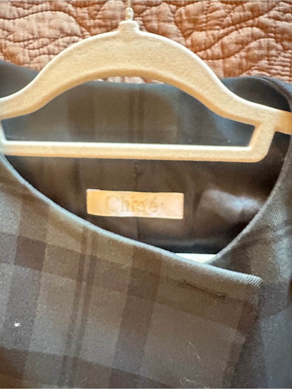 Chloé Blue Plaid Cropped Wool Jacket - Picture 3 of 7